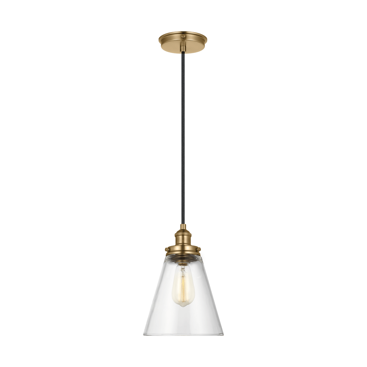Suspension Cone Baskin - Laiton satiné by Visual Comfort Studio | Luminaires & cie