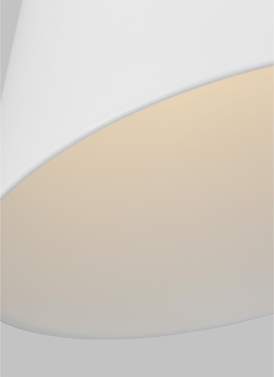 Suspension cône Wellfleet - Nickel poli Blanc mat 19 1/2" by Visual Comfort Studio | Luminaires & cie