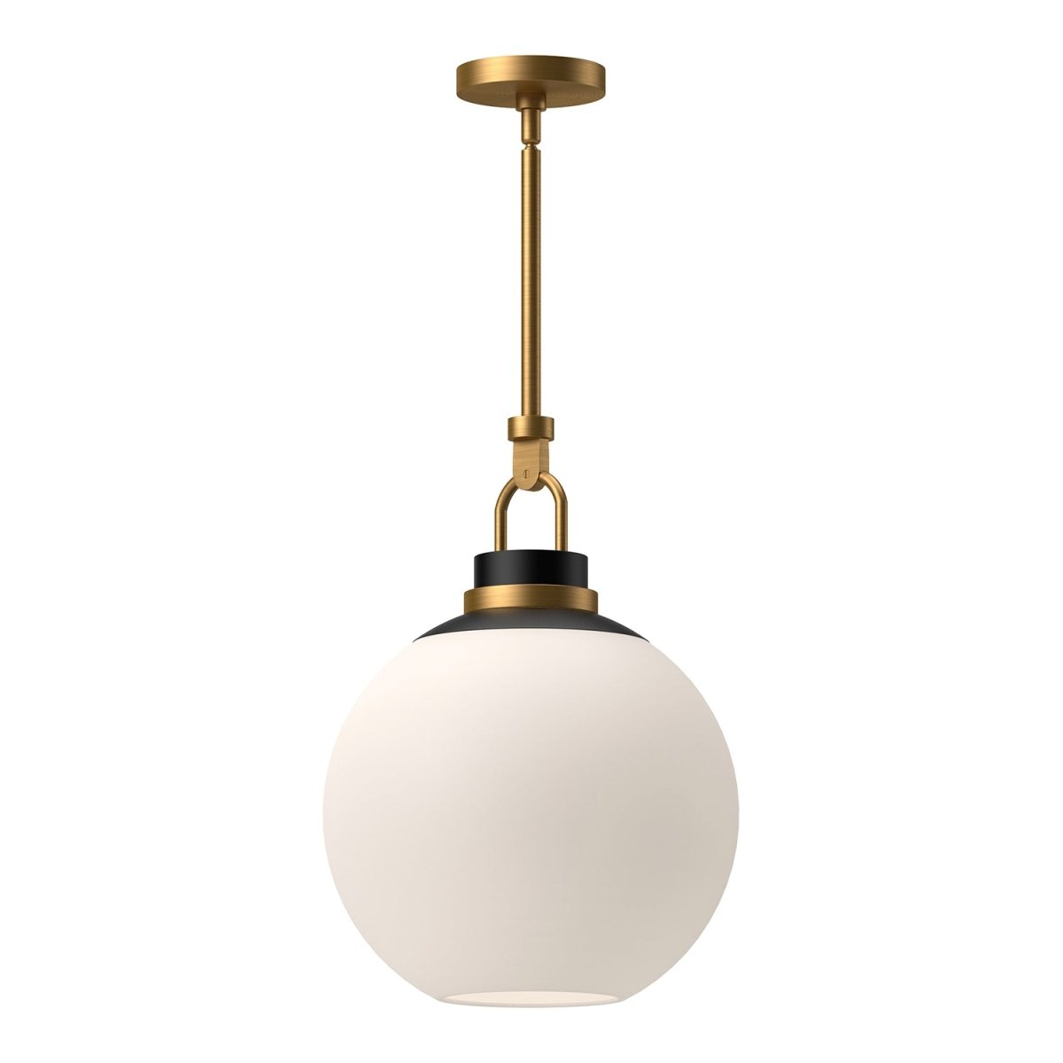 Suspension Copperfield - Or vieilli Verre opal 15 3/4" by Alora Lighting | Luminaires & cie