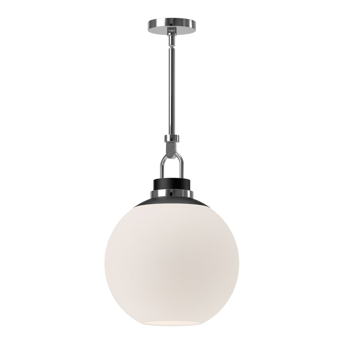 Suspension Copperfield - Chrome Verre opal 15 3/4" by Alora Lighting | Luminaires & cie