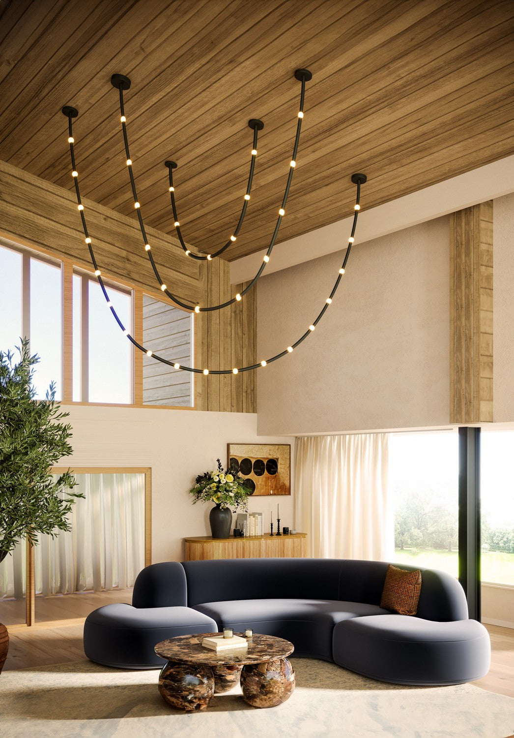 Suspension linéaire Corda Verrière, 78 3/4" – vue 5