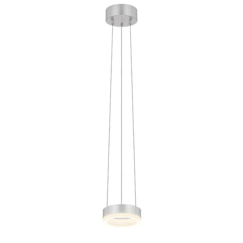 Suspension Corona - Aluminium satiné brillant 6" by Sonneman | Luminaires & cie