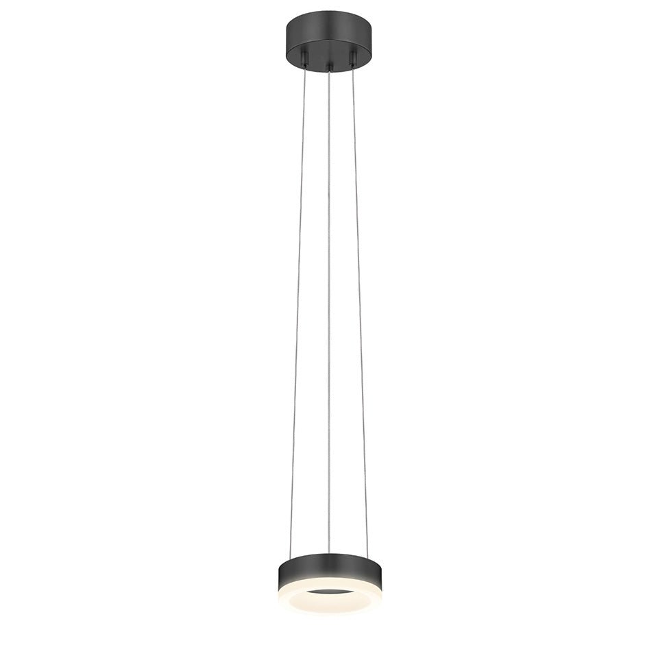 Suspension Corona - Noir Satiné 6" by Sonneman | Luminaires & cie