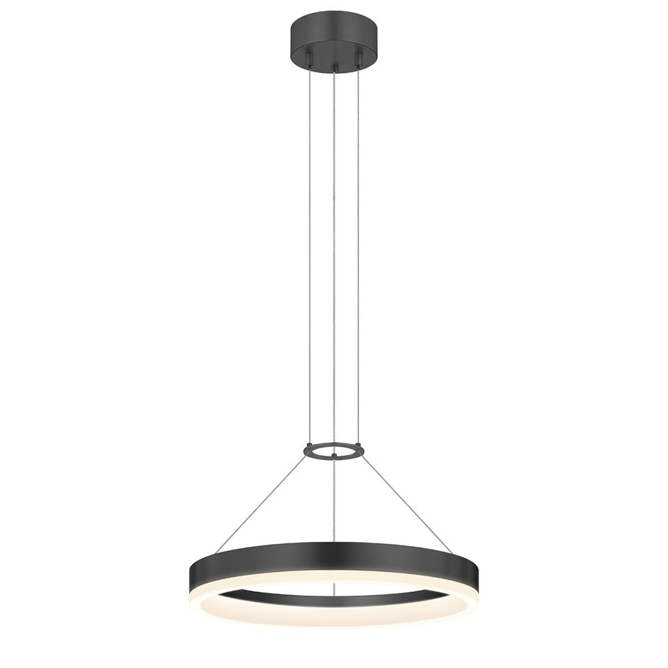 Suspension Corona - Noir Satiné 15.75" by Sonneman | Luminaires & cie