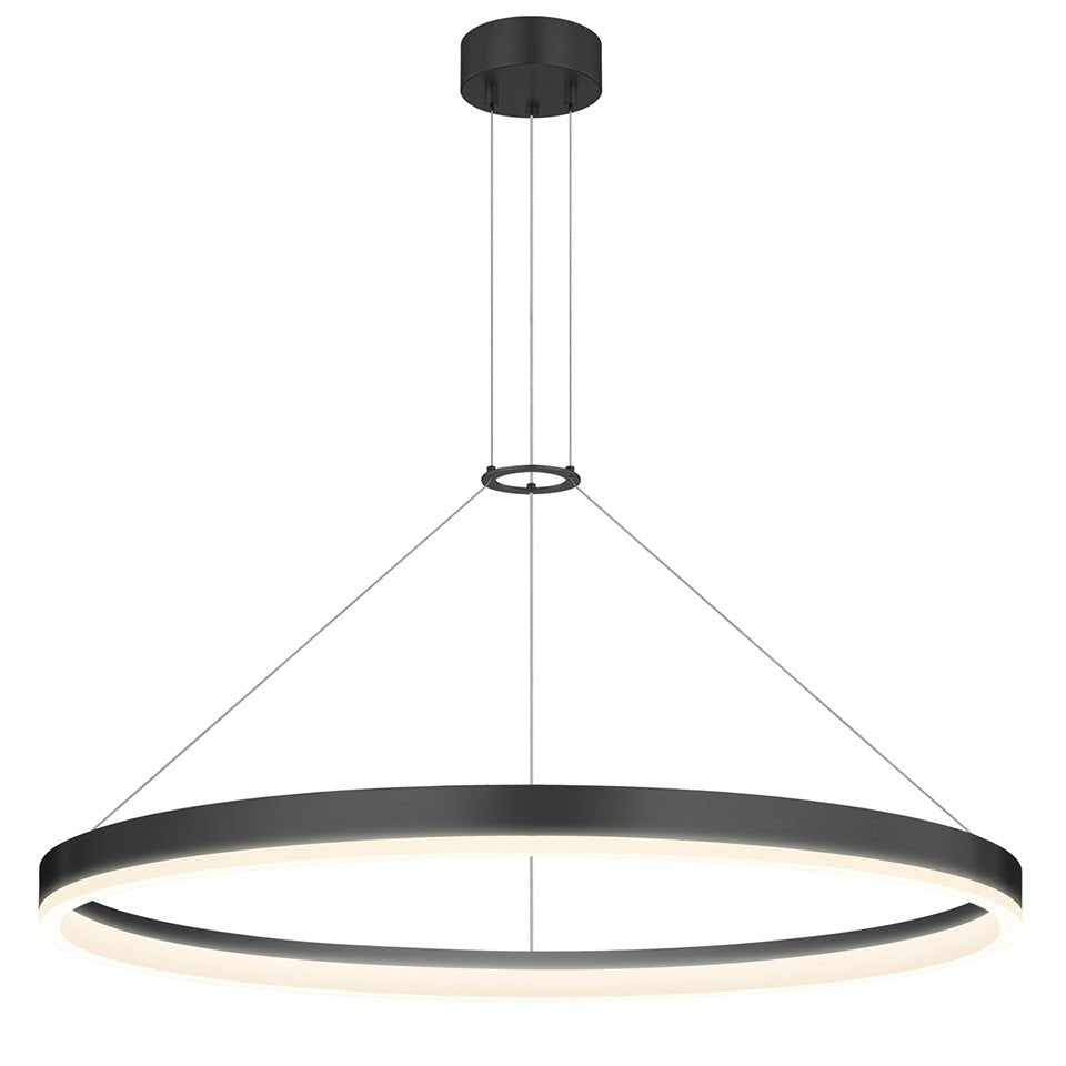 Suspension Corona - Noir Satiné 31.5" by Sonneman | Luminaires & cie