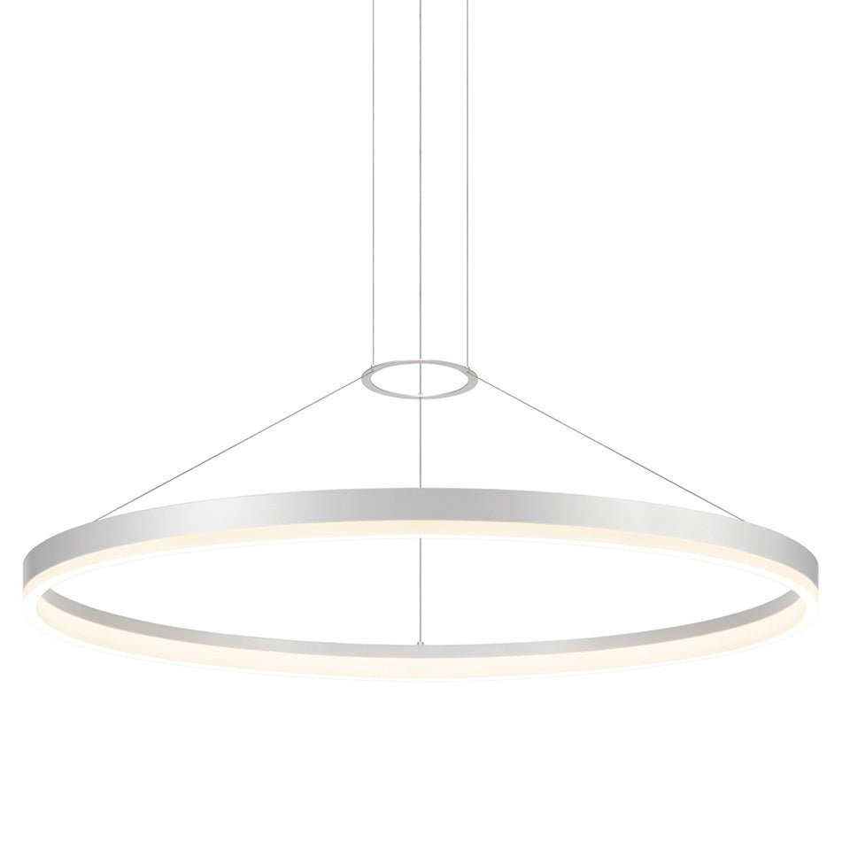 Suspension Corona - Aluminium satiné brillant 48" by Sonneman | Luminaires & cie