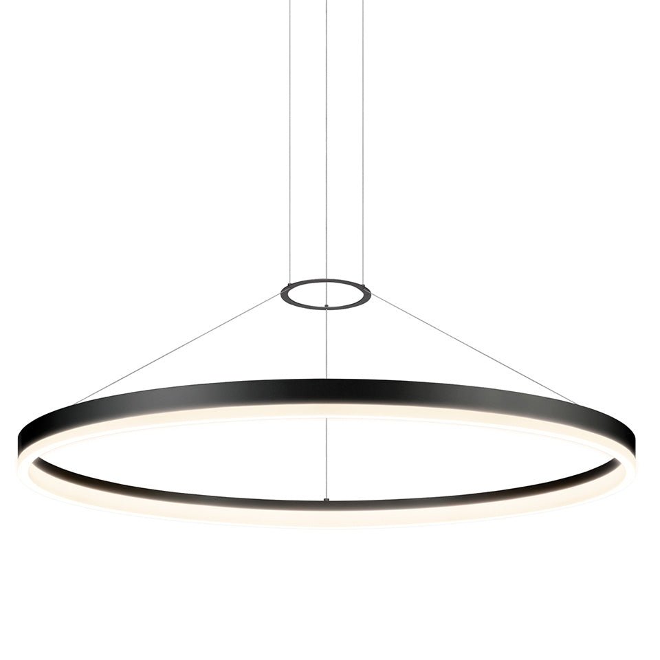 Suspension Corona - Noir Satiné 48" by Sonneman | Luminaires & cie