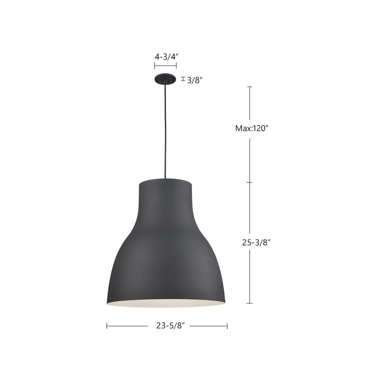 Suspension Cradle Noir, 23 5/8" – vue 2