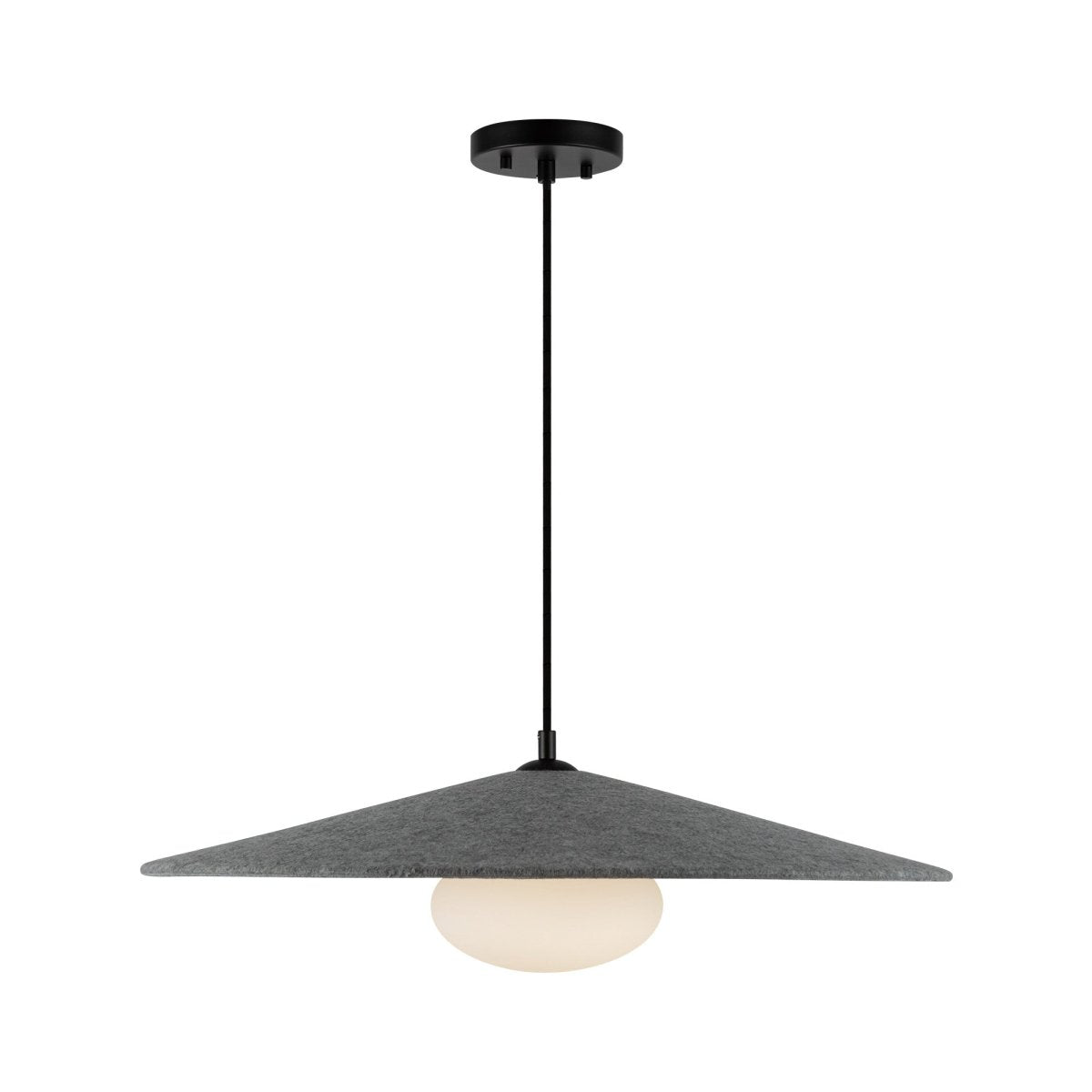 Suspension Cruz - Feutre - gris Verre d'opale by Kuzco Lighting | Luminaires & cie