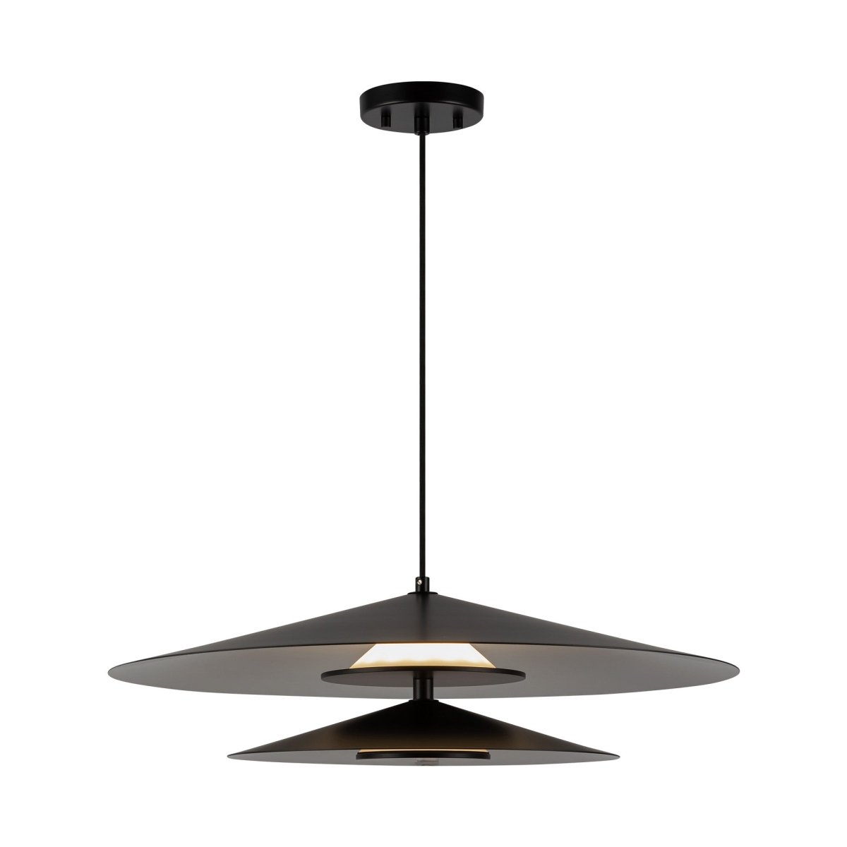 Suspension Cruz - Métal - noir / blanc Verre dépoli by Kuzco Lighting | Luminaires & cie