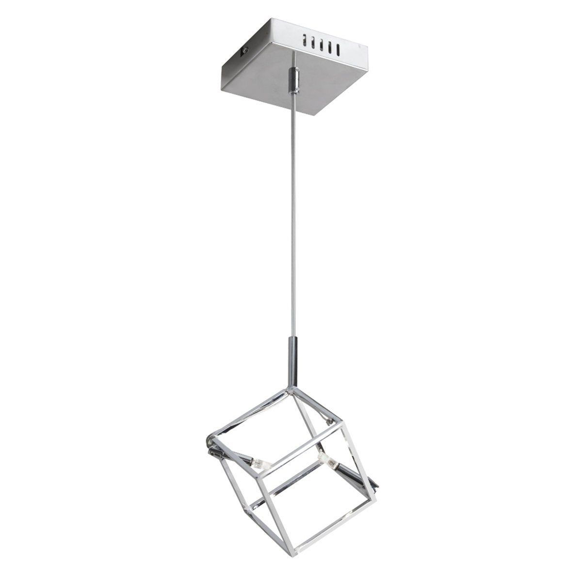 Suspension Cubo - Chrome poli 7" by Dainolite | Luminaires & cie