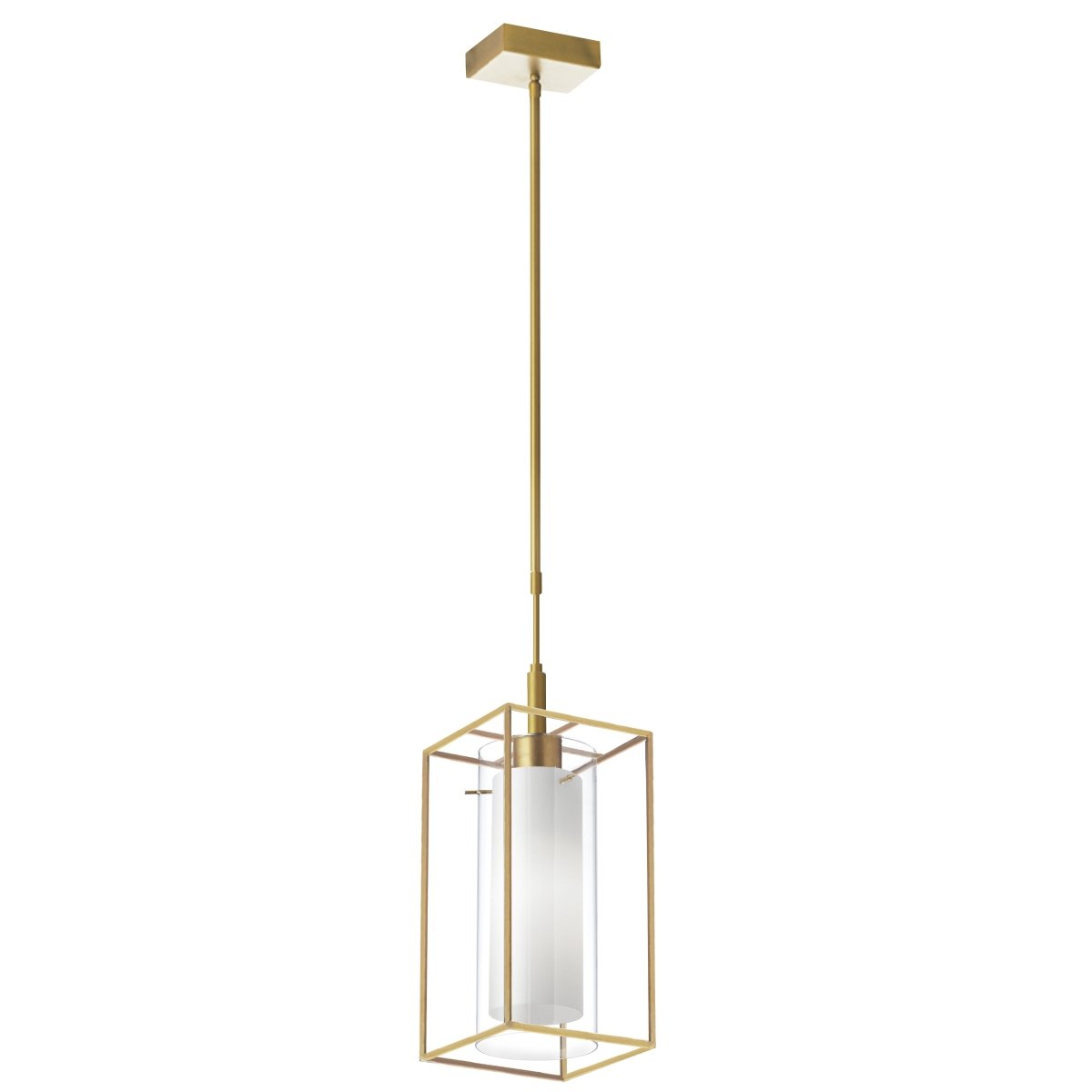 Suspension Cubo - Laiton âgé 12 1/2" by Dainolite | Luminaires & cie