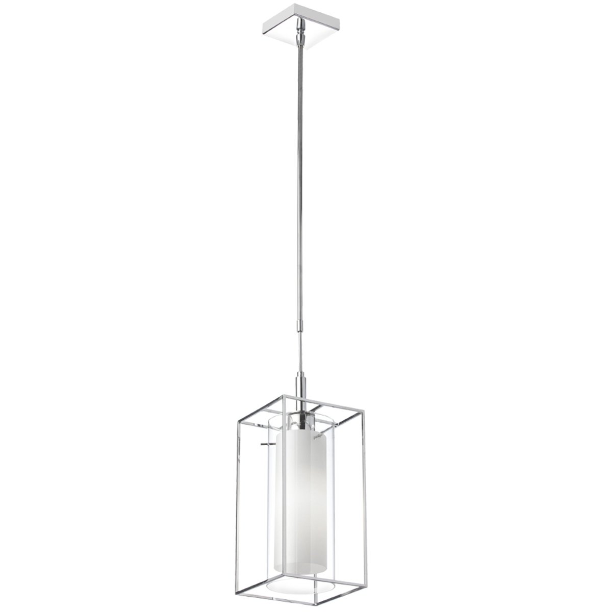 Suspension Cubo - Chrome poli 12 1/2" by Dainolite | Luminaires & cie