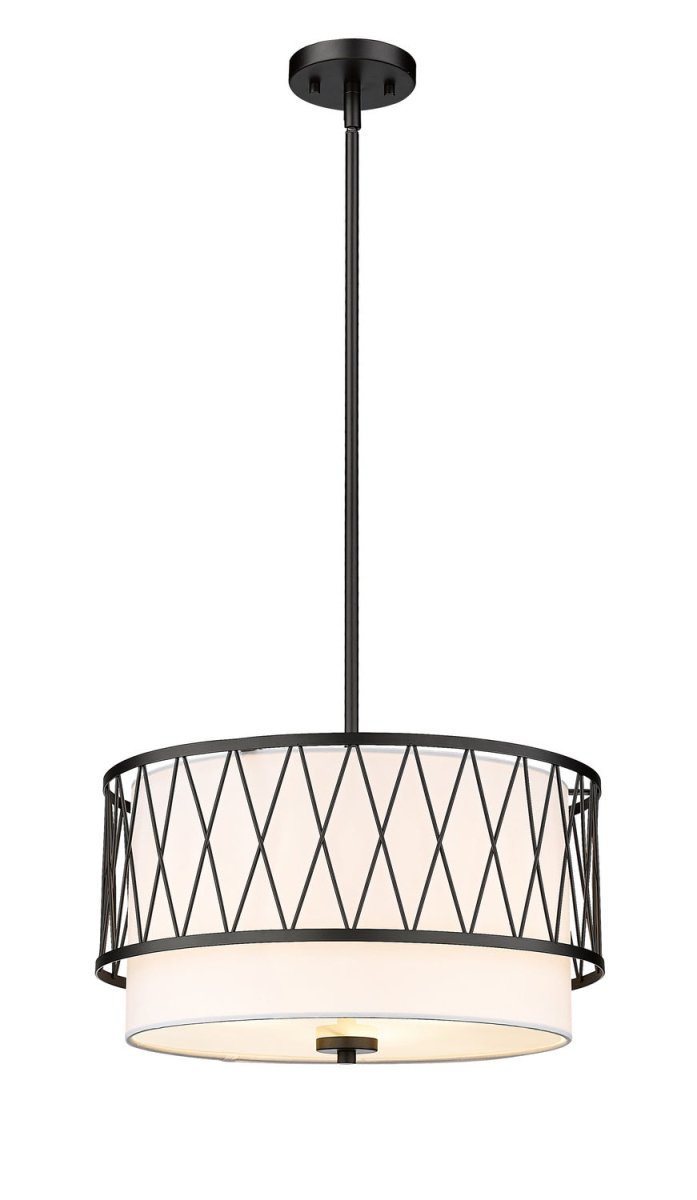 Suspension Dalton - Noir mat 17" by Z-Lite | Luminaires & cie