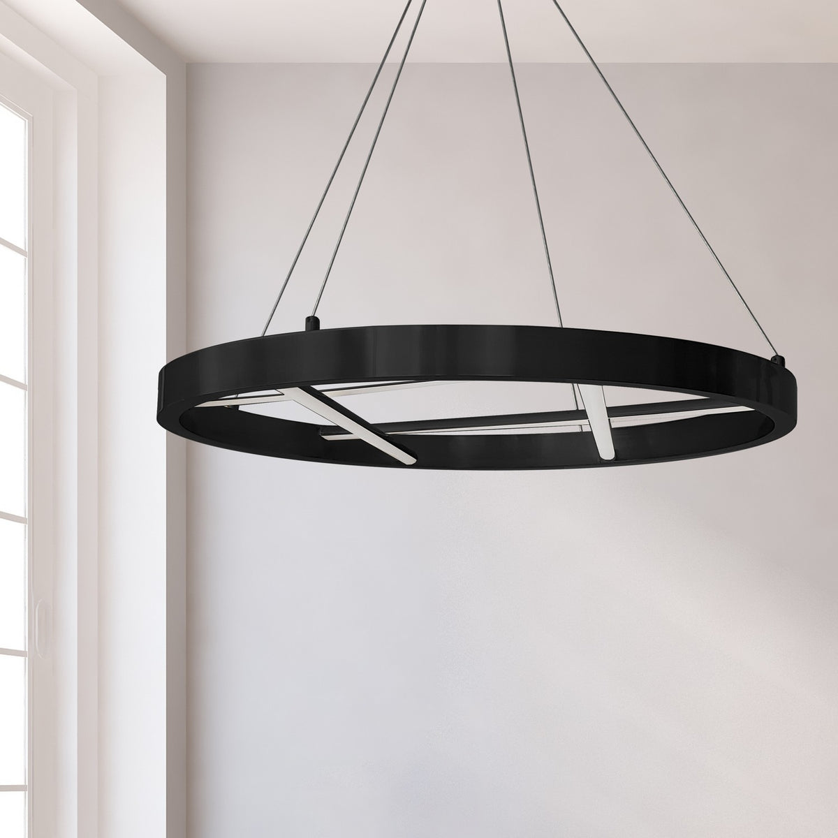 Suspension Dante Noir mat – vue 2