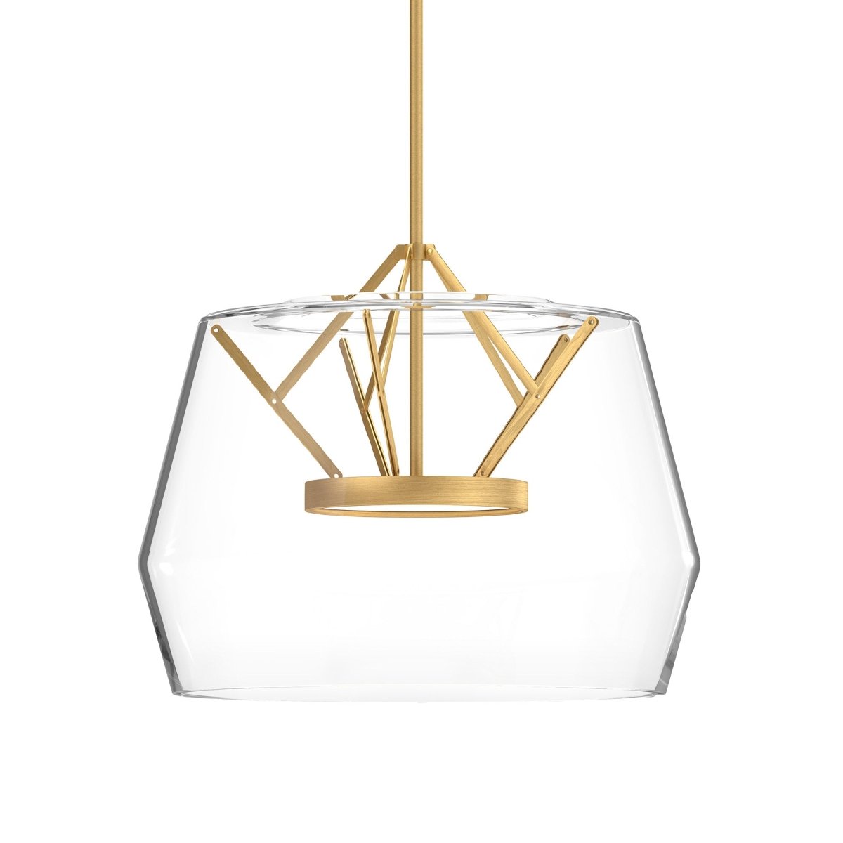Suspension Deco - Or transparent / brossé 17 3/4" by Kuzco Lighting | Luminaires & cie