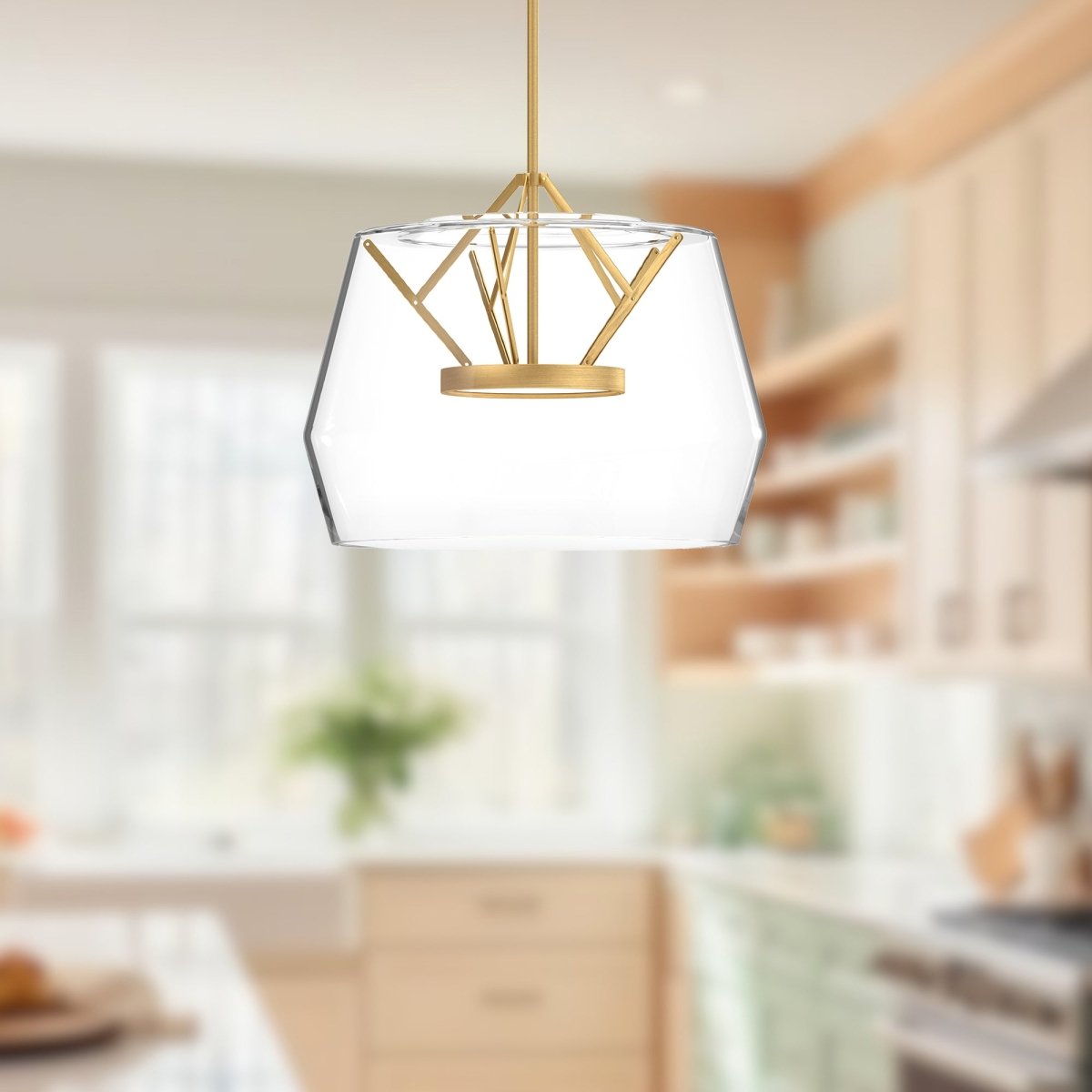 Suspension Deco - Or transparent / brossé 17 3/4" by Kuzco Lighting | Luminaires & cie
