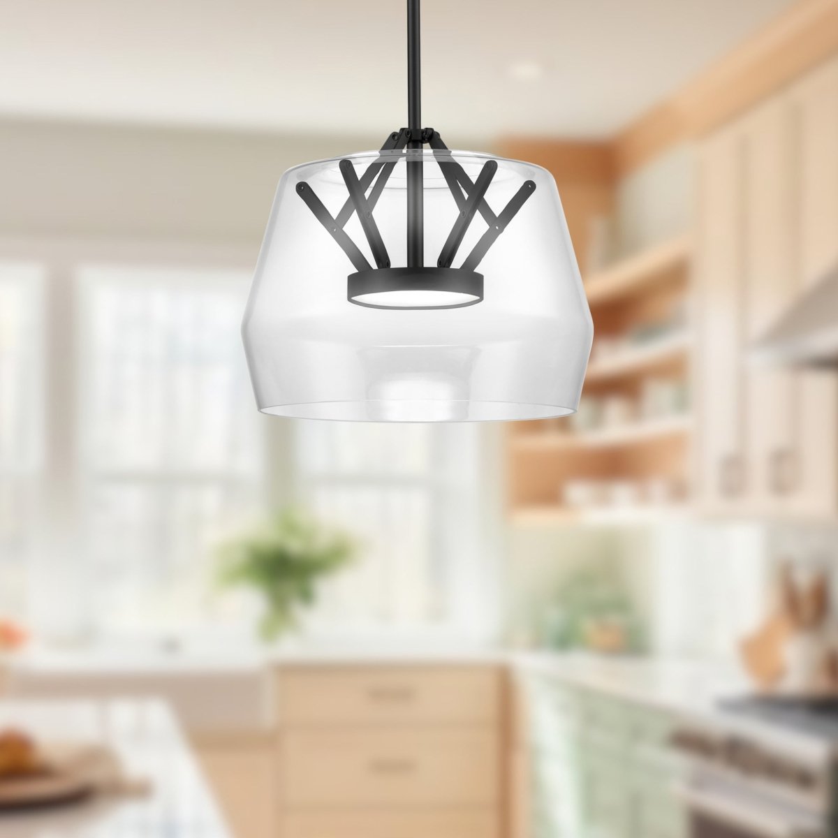 Suspension Deco - Clair / noir 17 3/4" by Kuzco Lighting | Luminaires & cie