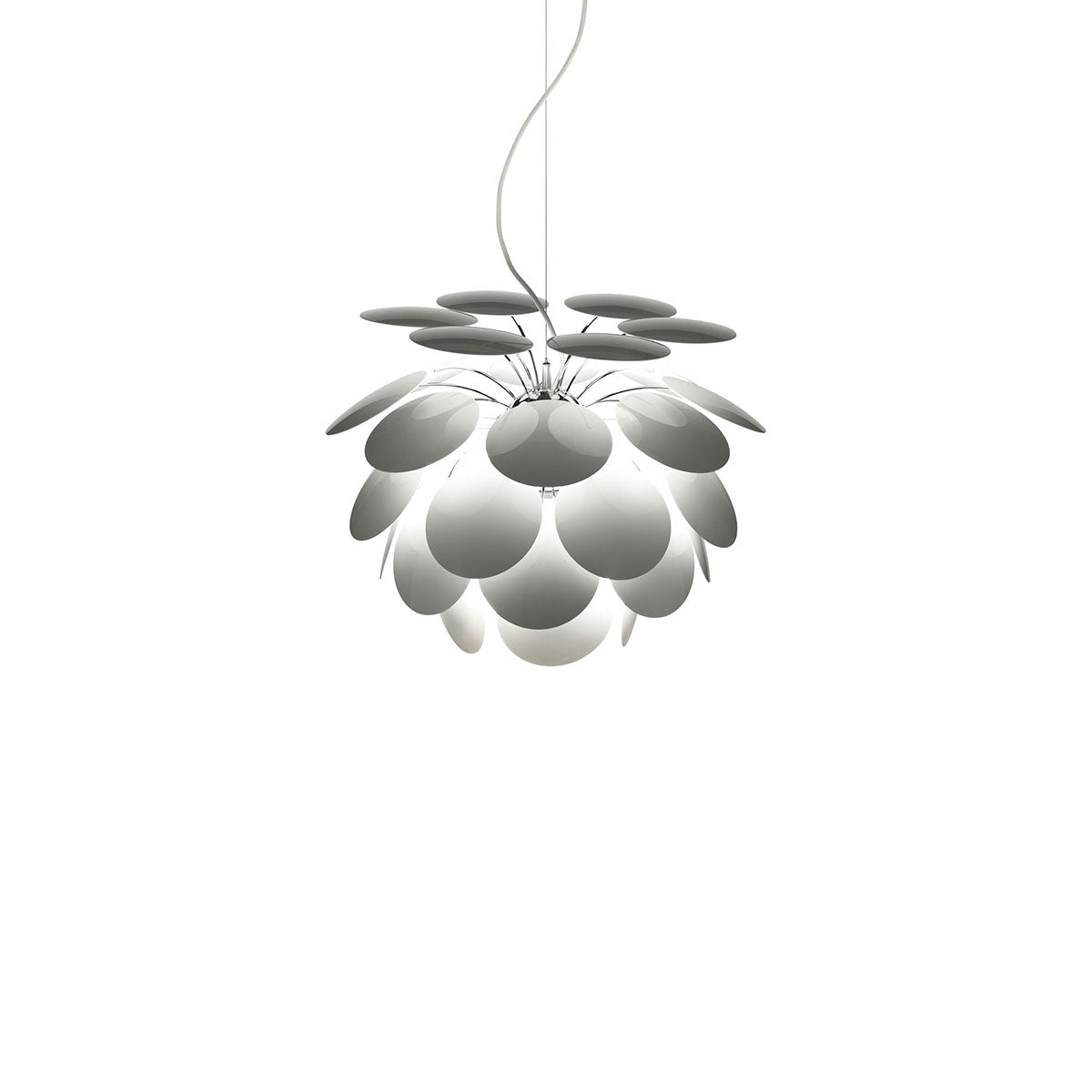 Suspension Discoco - Blanc brillant Discocó 35 (14") by Marset | Luminaires & cie