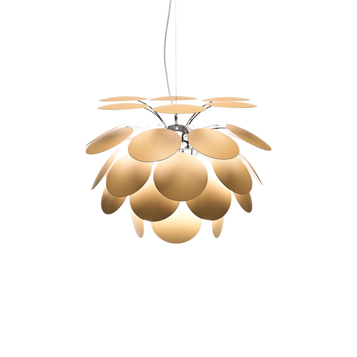 Suspension Discoco - Beige mat Discocó 53 (21") by Marset | Luminaires & cie