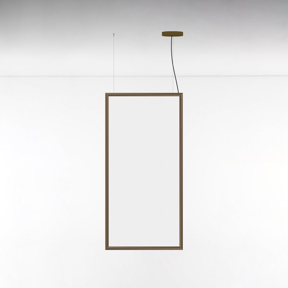 Suspension Discovery Space - Bronze Rectangle 30" x 58" by Artemide | Luminaires & cie