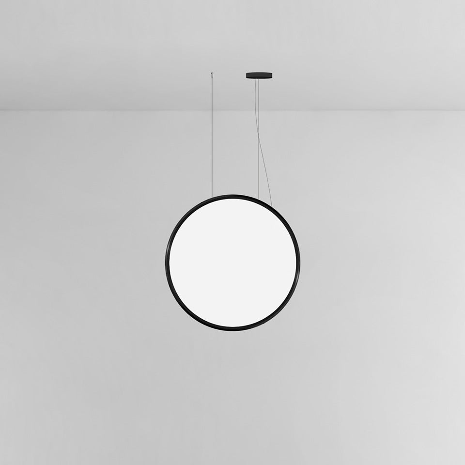 Suspension Discovery Vertical - Noir 55" Régulier (5pi) by Artemide | Luminaires & cie