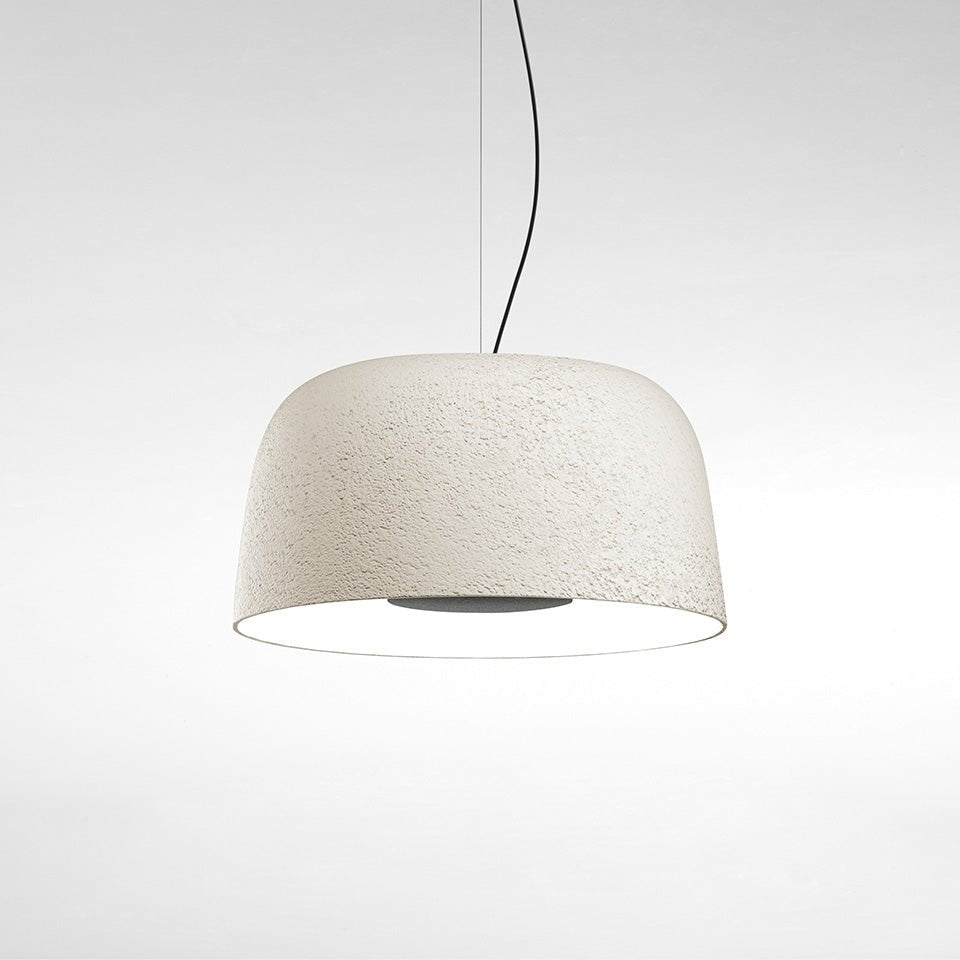 Suspension Djembé - Blanc Djembé 42.21 (16.5"Ø x 8.25") 0 - 10V by Marset | Luminaires & cie