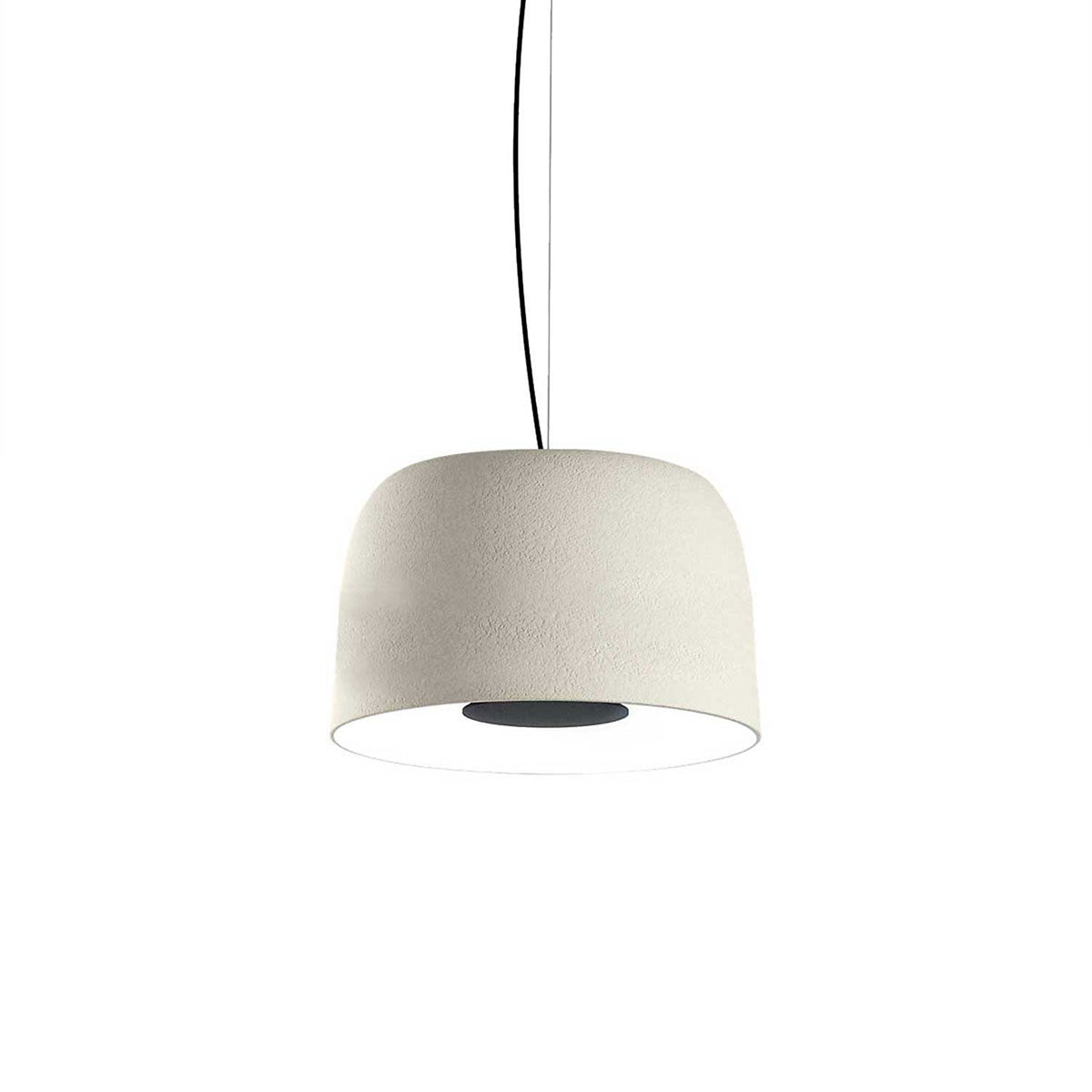 Suspension Djembé - Blanc Djembé 42.28 (16.5"Ø x 11") 0 - 10V by Marset | Luminaires & cie
