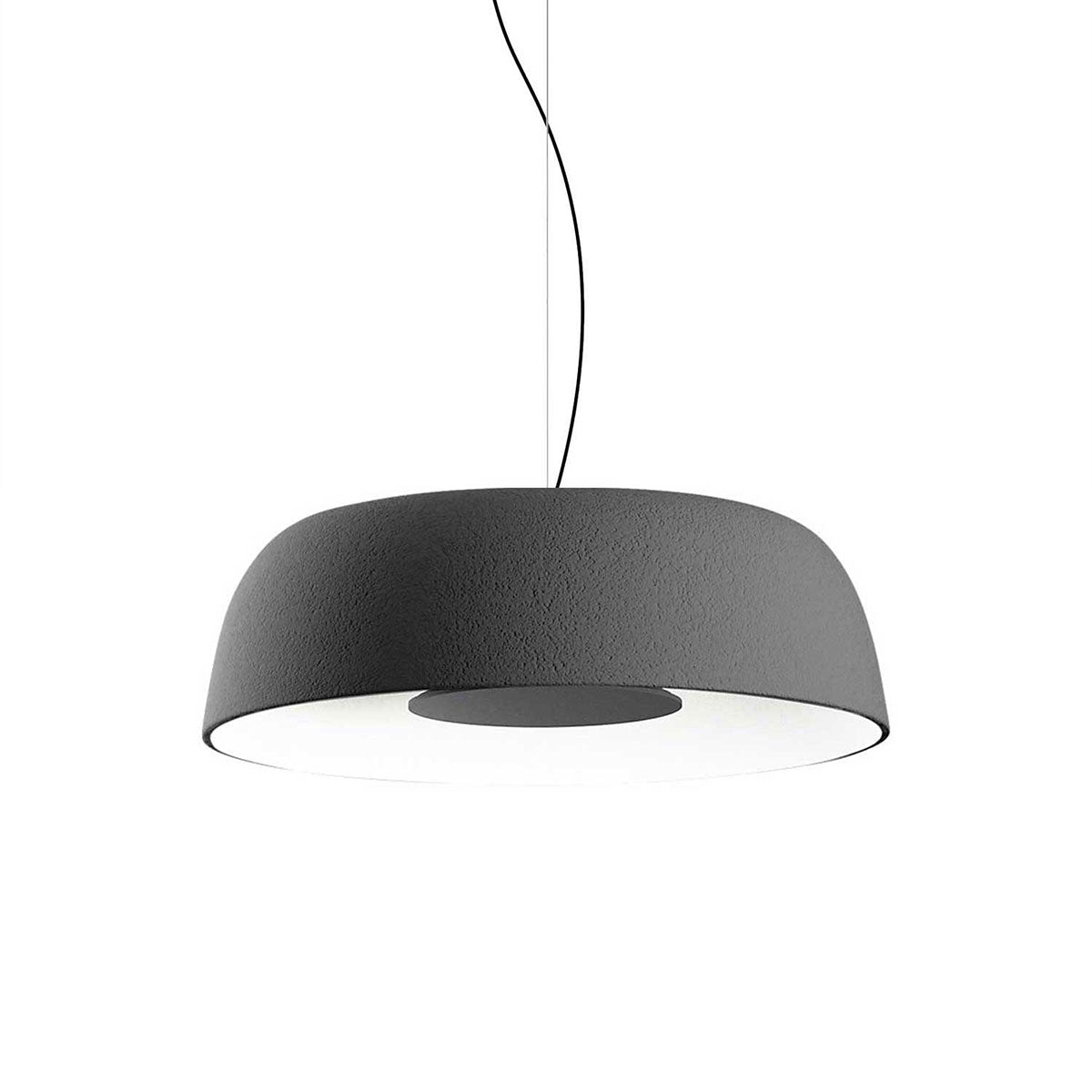 Suspension Djembé - Gris Djembé 65.23 (24.75"Ø x 9") TRIAC by Marset | Luminaires & cie