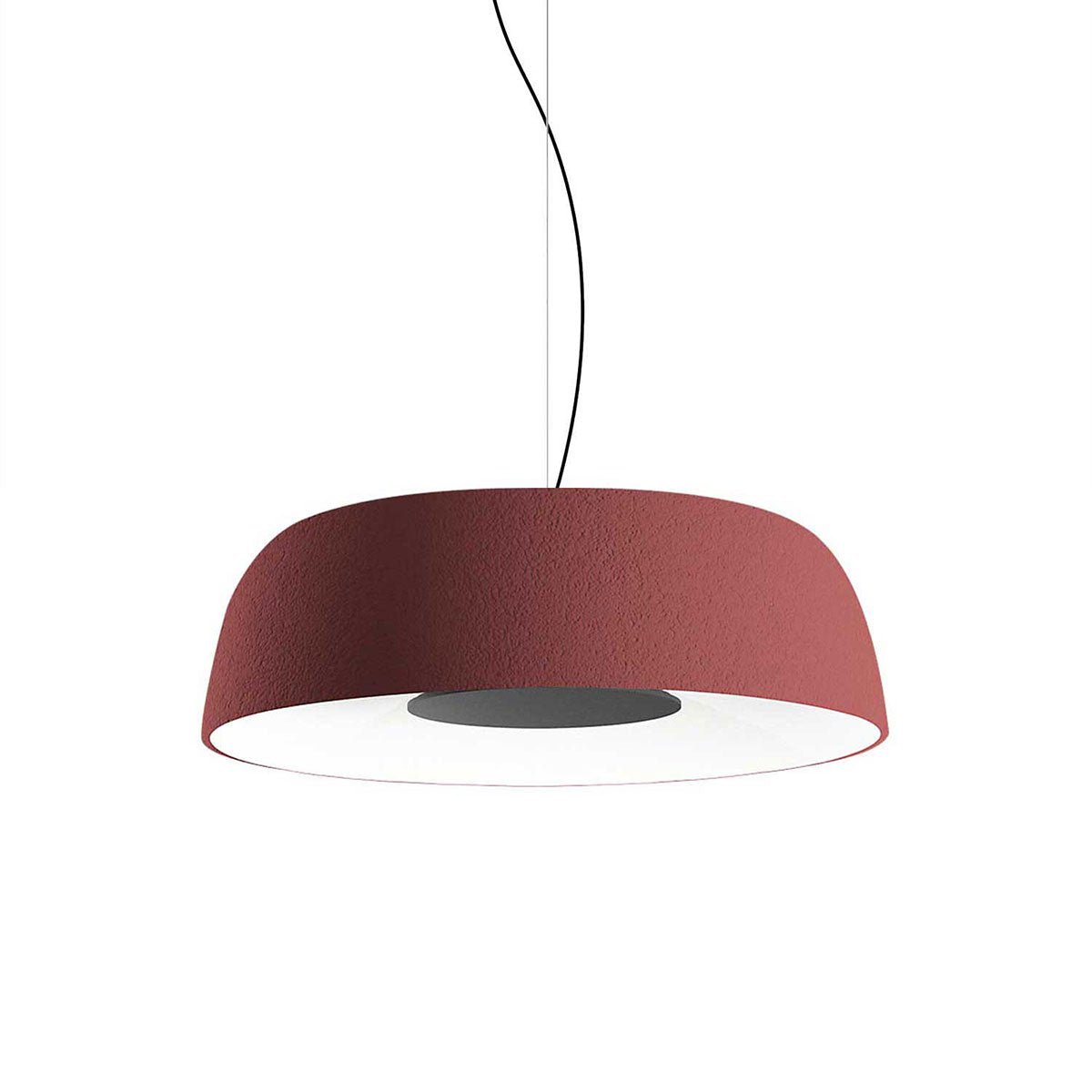 Suspension Djembé - Rouge Djembé 65.23 (24.75"Ø x 9") TRIAC by Marset | Luminaires & cie