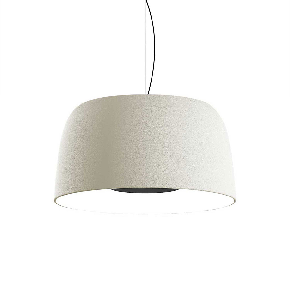 Suspension Djembé - Blanc Djembé 65.35 (25.5"Ø x 13.75") TRIAC by Marset | Luminaires & cie