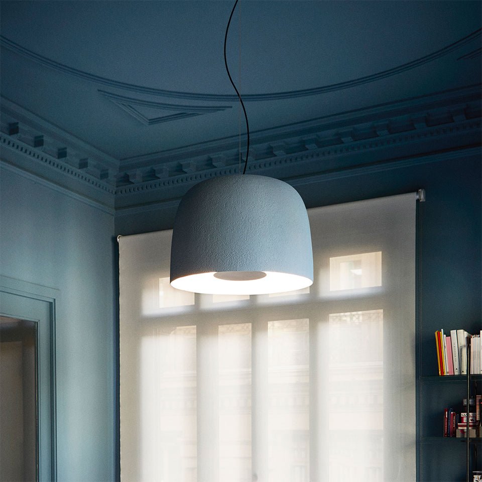 Suspension Djembé - Blanc Djembé 65.45 (25.5"Ø x 17.75") TRIAC by Marset | Luminaires & cie