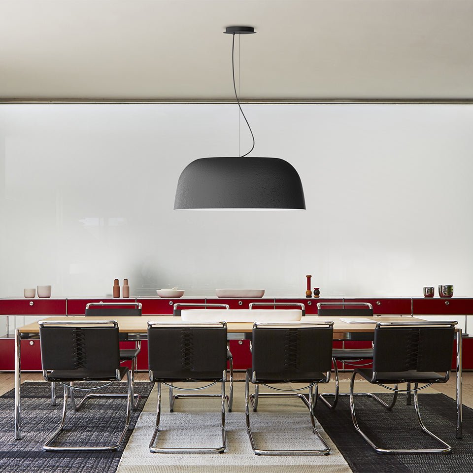 Suspension Djembé - Gris Djembé 100.38 (39.5"Ø x 15") TRIAC by Marset | Luminaires & cie