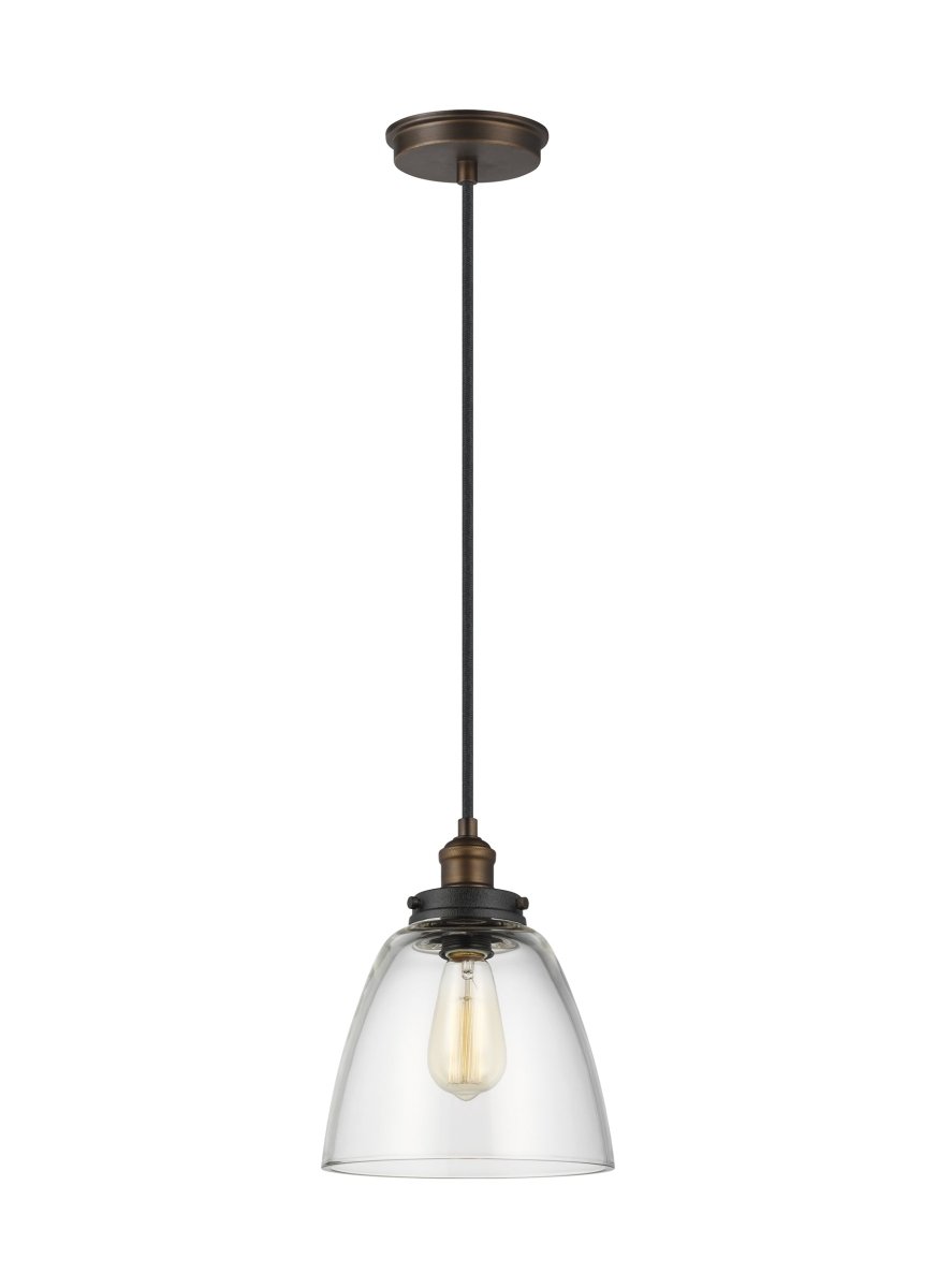 Suspension Dome Baskin - En laiton âgé peint / zinc sombre by Visual Comfort Studio | Luminaires & cie