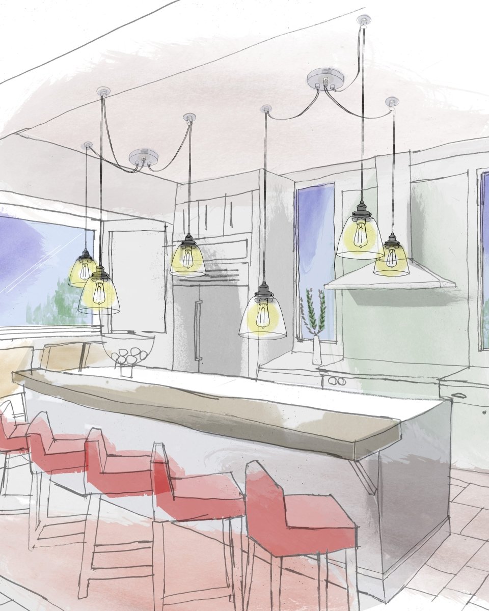 Suspension Dome Baskin - Nickel poli by Visual Comfort Studio | Luminaires & cie
