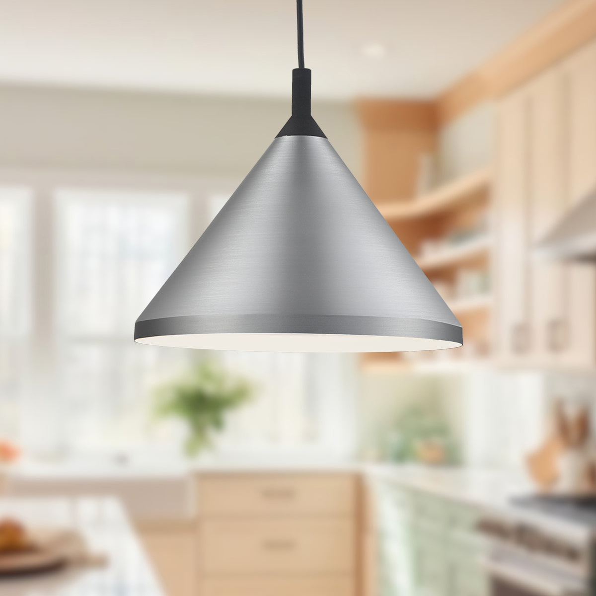 Suspension Dorothy Nickel brossé / Noir, 14" – vue 2