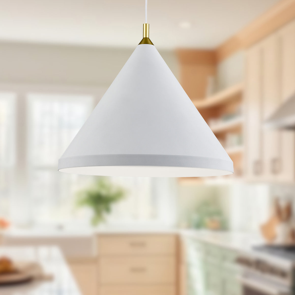 Suspension Dorothy Blanc / Or, 24" – vue 2
