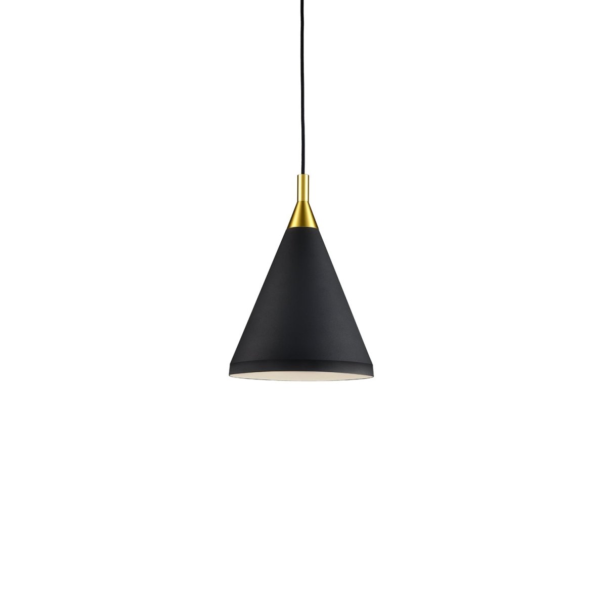 Suspension Dorothy - Noir avec détail d'or 10" by Kuzco Lighting | Luminaires & cie
