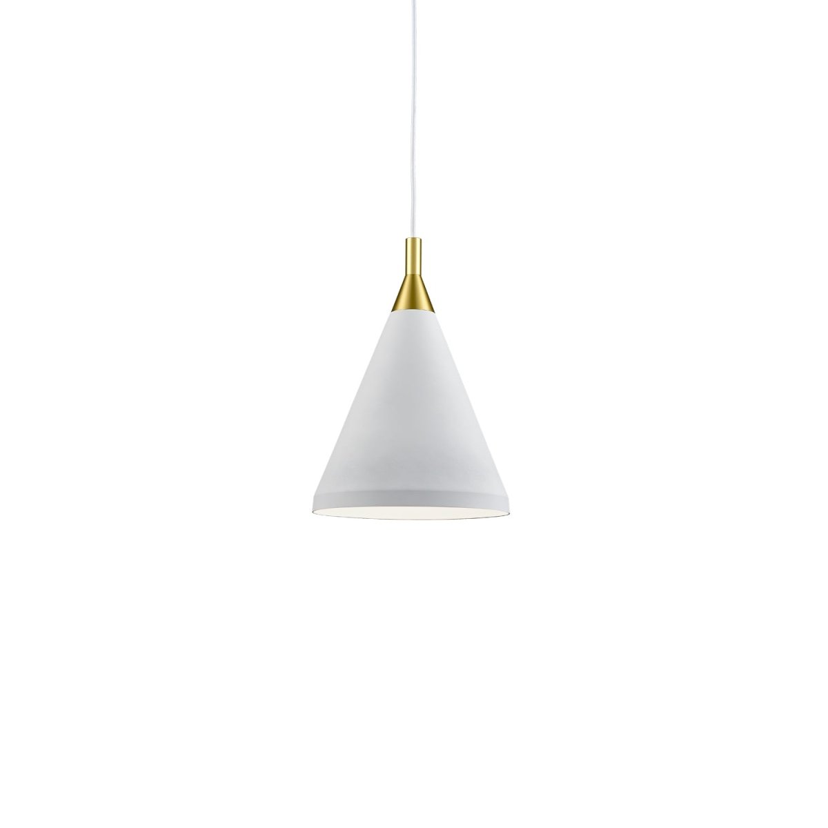 Suspension Dorothy - Blanc avec des détails d'or 10" by Kuzco Lighting | Luminaires & cie