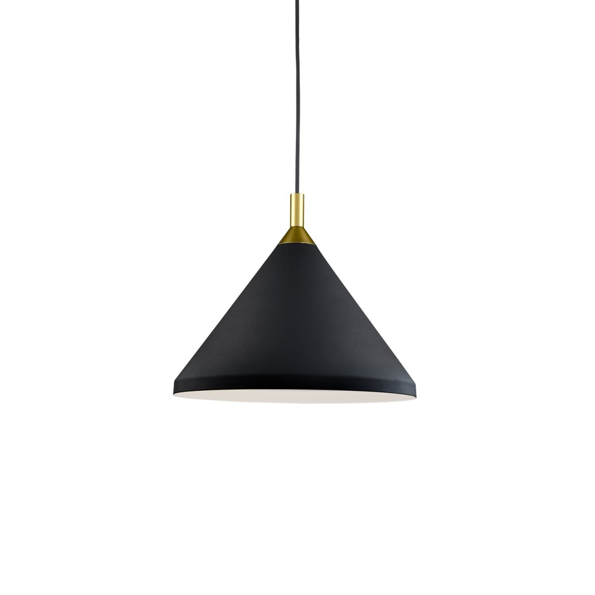 Suspension Dorothy - Noir avec détail d'or 14" by Kuzco Lighting | Luminaires & cie