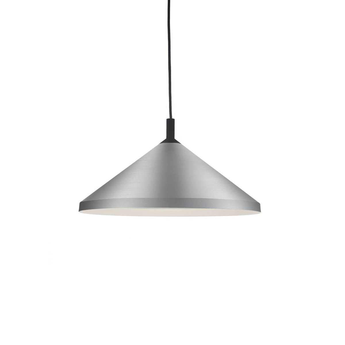 Suspension Dorothy - Nickel brossé avec des détails noirs 18" by Kuzco Lighting | Luminaires & cie