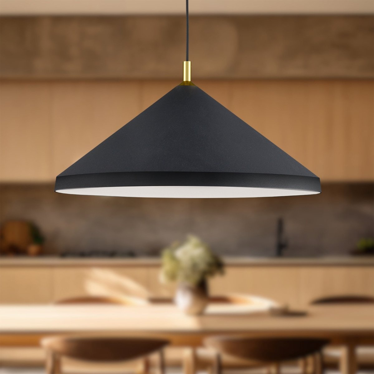 Suspension Dorothy - Noir avec détail d'or 26" by Kuzco Lighting | Luminaires & cie