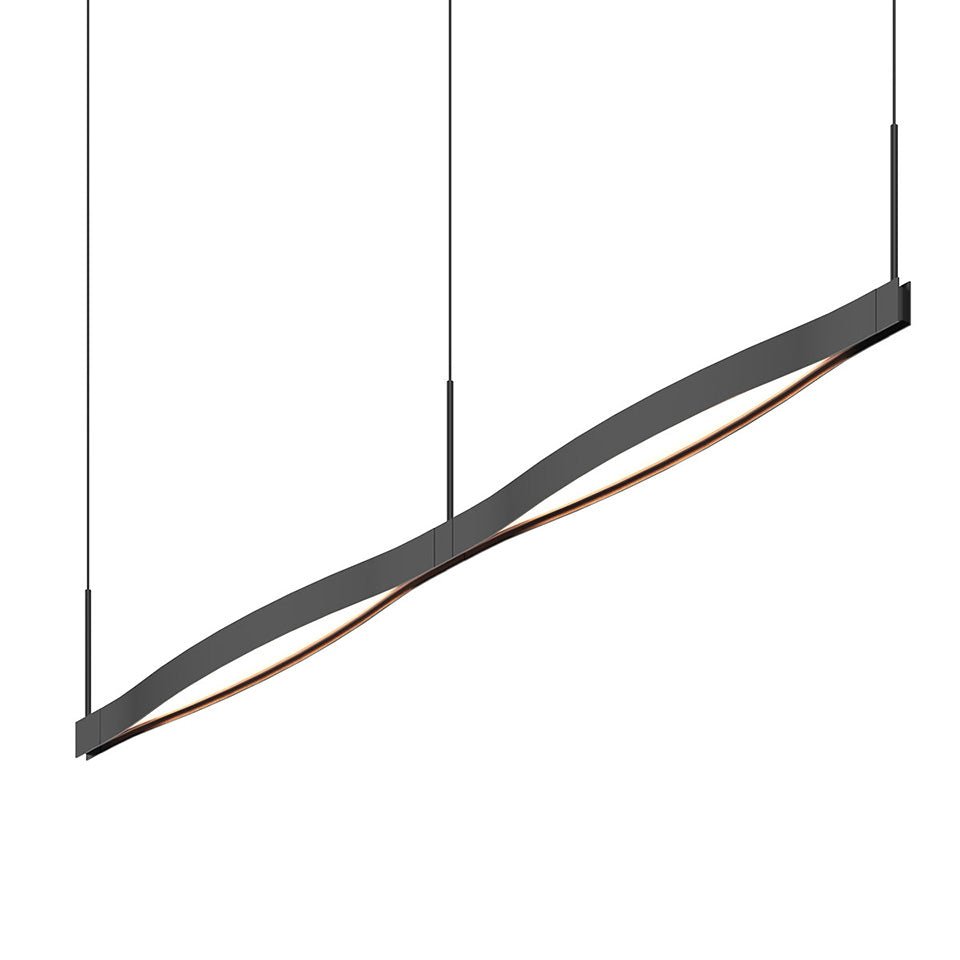 Suspension Double Ola - Noir Satiné by Sonneman | Luminaires & cie
