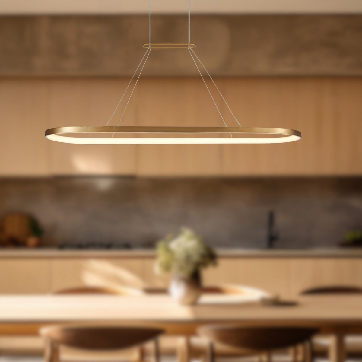 Suspension Eerie - Laiton antique 47 1/4" by Kuzco Lighting | Luminaires & cie