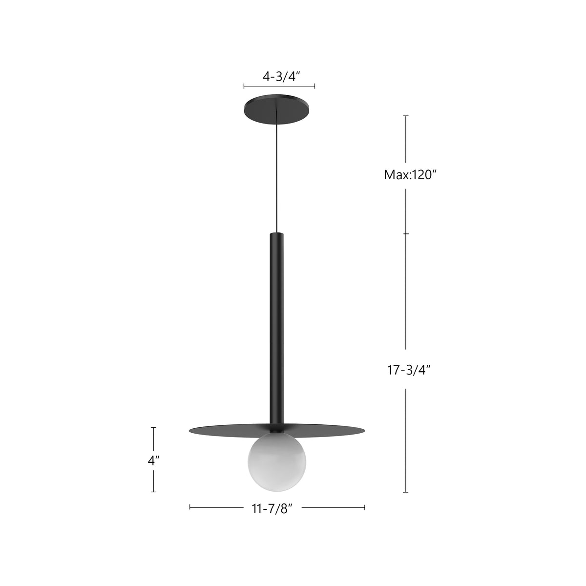 Suspension Elixir Or brossé – vue 4
