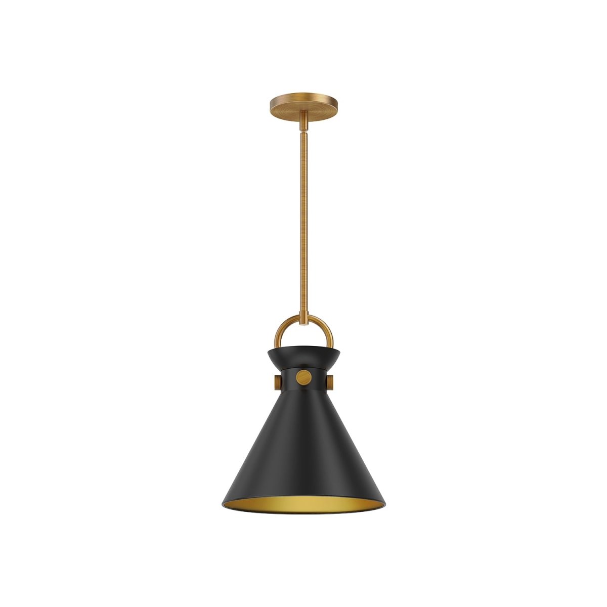 Suspension Emerson - Or vieilli Noir mat 10 1/2" by Alora Lighting | Luminaires & cie