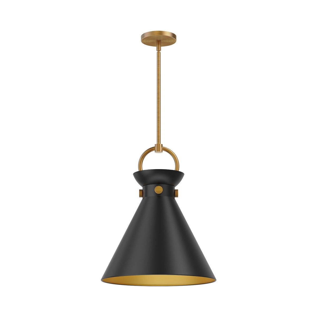 Suspension Emerson - Or vieilli Noir mat 14" by Alora Lighting | Luminaires & cie