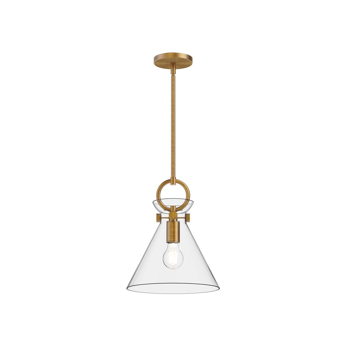 Suspension Emerson - Or vieilli Verre clair 10 1/2" by Alora Lighting | Luminaires & cie
