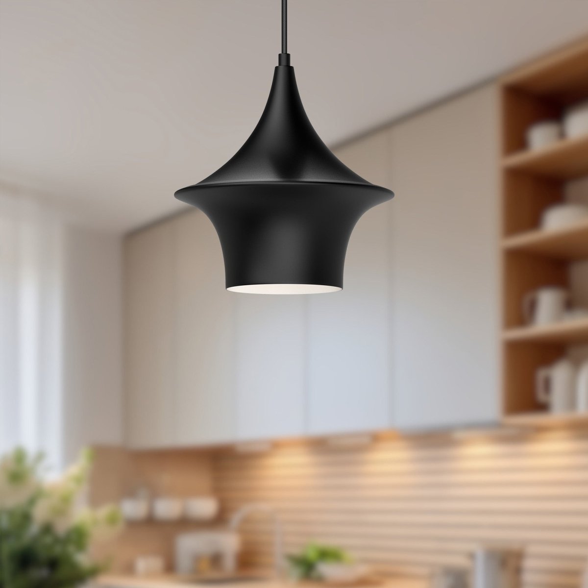 Suspension Emiko - Noir mat 9 1/2" by Alora Lighting | Luminaires & cie
