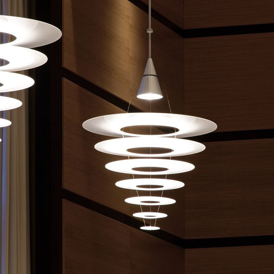 Suspension Enigma - Aluminium brossé 16.7" by Louis Poulsen | Luminaires & cie